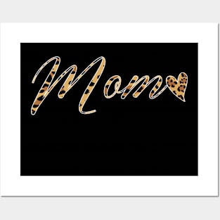 Cute Leopard Letter Print For Moms Happy Mother's Day Posters and Art